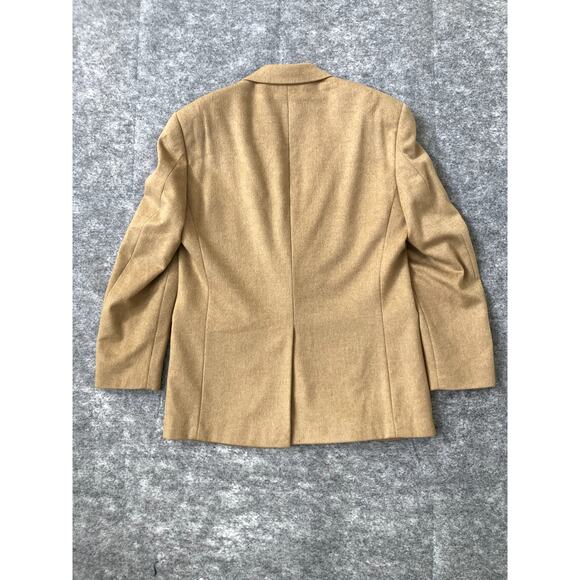 Bill Blass Blazer Mens 40R Camel Hair Tan Beige Coat 2 Button - Picture 8 of 11